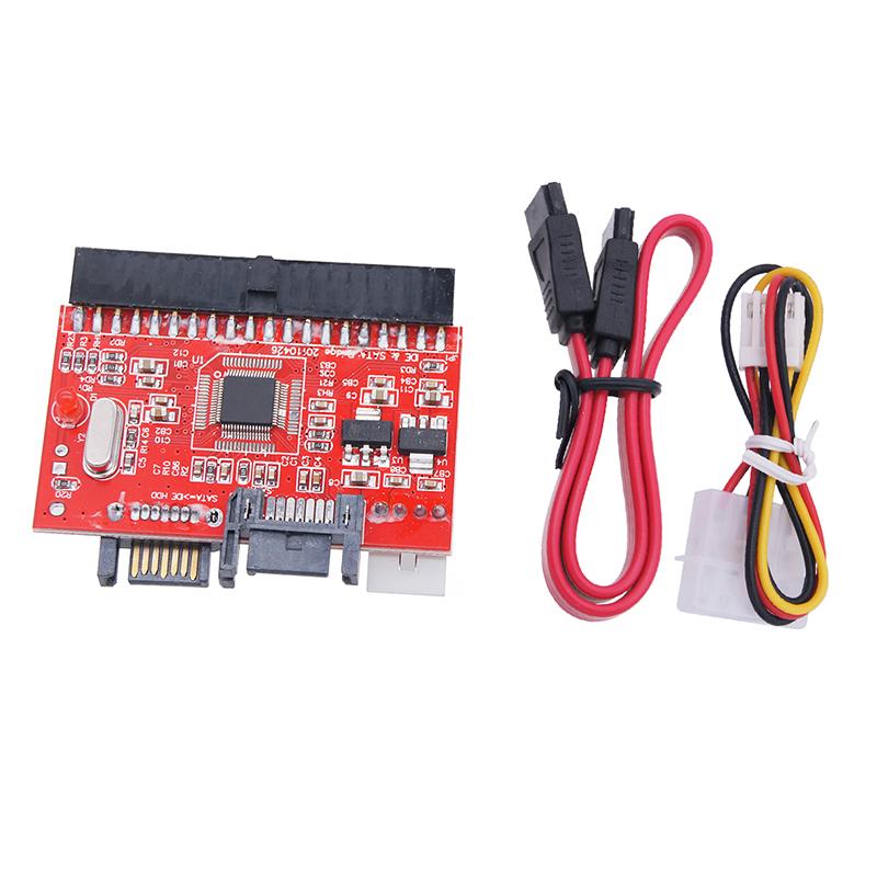 IDE To SATA Adapter SATA To IDE Converter Bidirectional Conversion 100/133 HDD/SSD/CD/DVD Riser Card for PC Desktop JM20330 Chip