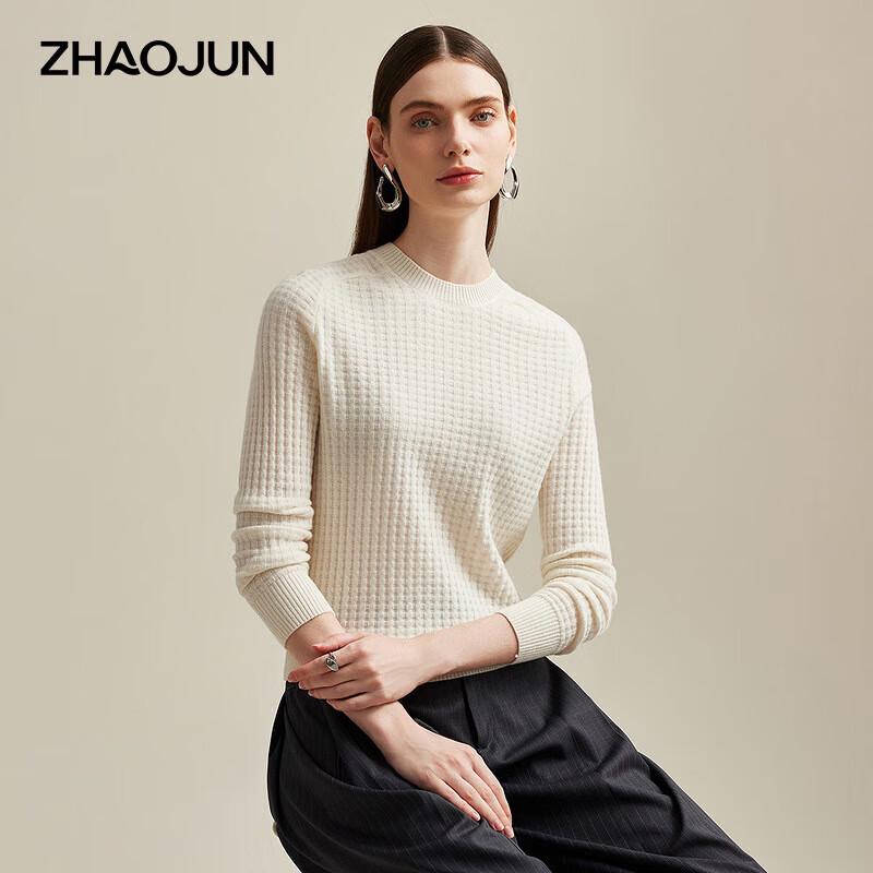 

Women s Pure Cashmere Solid Color Round Neck Long Sleeve Sweater L