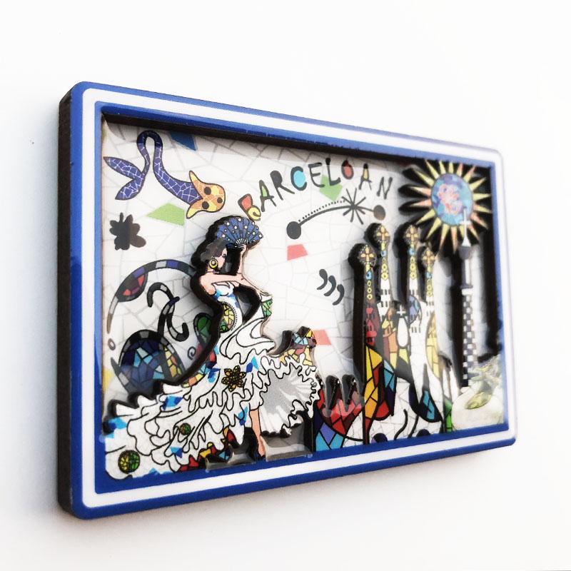 Spain Barcelona Travelling Fridge Magnets Wooden Magnetic Stickers Tourist Souvenirs Wedding Birthday Gifts Home Decoration