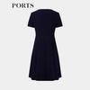 PORTS Women's Navy Blue Round Neck Knit Dress