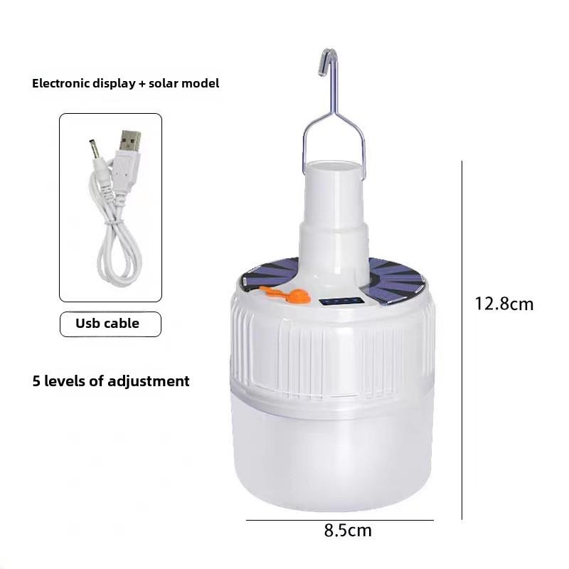 Solar Charging Remote Control Led Super Bright Power Failure Energy Saving Emergency Light Bulb