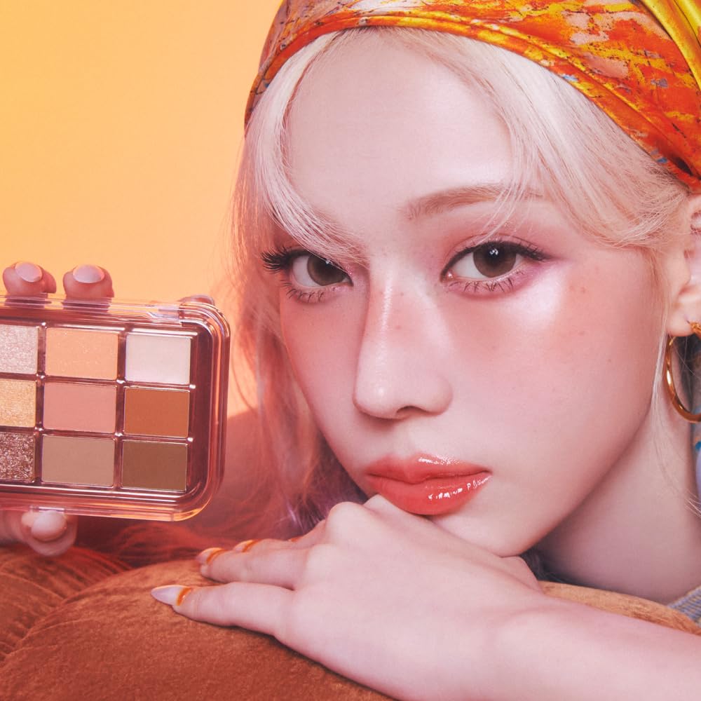 Paletă fard de pleoape Espoir Eye Core Palette Sweet Persimmon 9g 12 culori Paletă fard de pleoape Yeti Autumn Deep Tone Ripe Sweet Persimmon Machiaj Machiaj de toamnă care poate fi