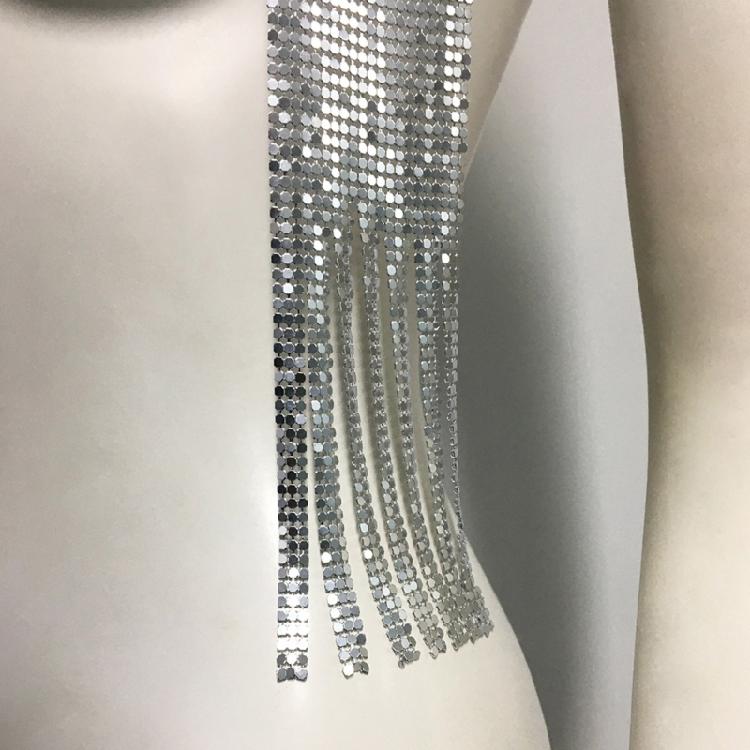 Full Sequins Choker Wide Long Collars Neck Tie Scarf Party Evening Costume