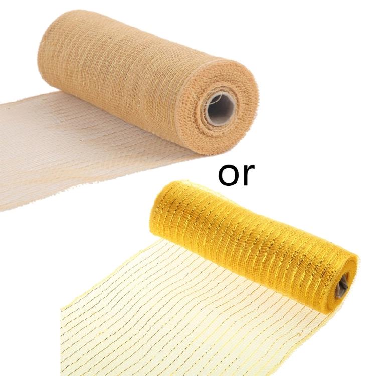 Thanksgiving PolyMesh Ribbon Metallic Mesh Ribbon Decor Mesh Roll DIY Candy Box