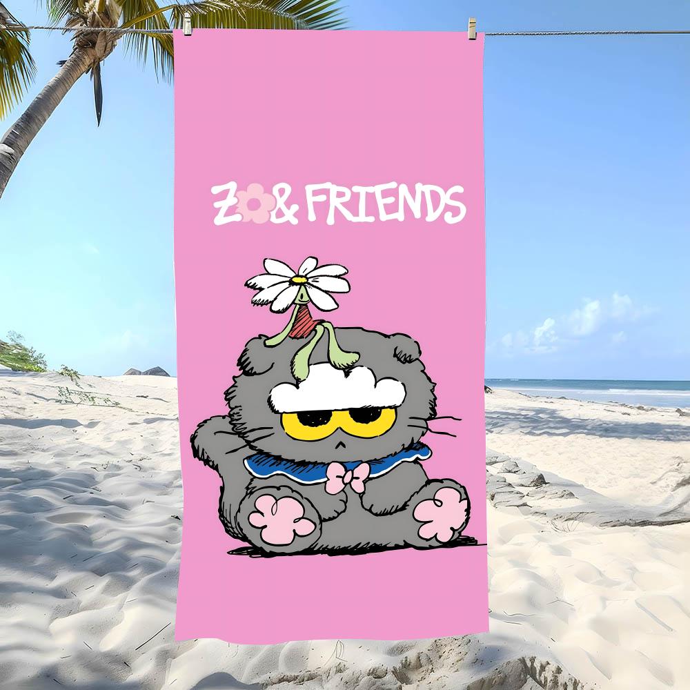 Beach Towel Oversized Lovely Z-Zo&Friendss Towel Super Absorbent Soft Swim Beachtowels For Men, Women