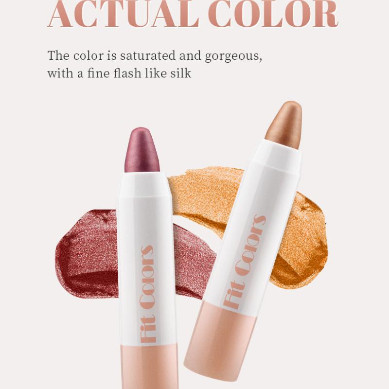 Pearl Light Lidschattenstift Single Mouth Flash Lip Eye Dual-Use-Make-up-Stift