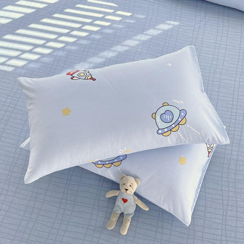 100% Cotton Pillow Cover Cartoon Print Pillowcase Rectangle Cushion Cover 48x74cm Pillowslip 2pcs Pillow Case funda almohada