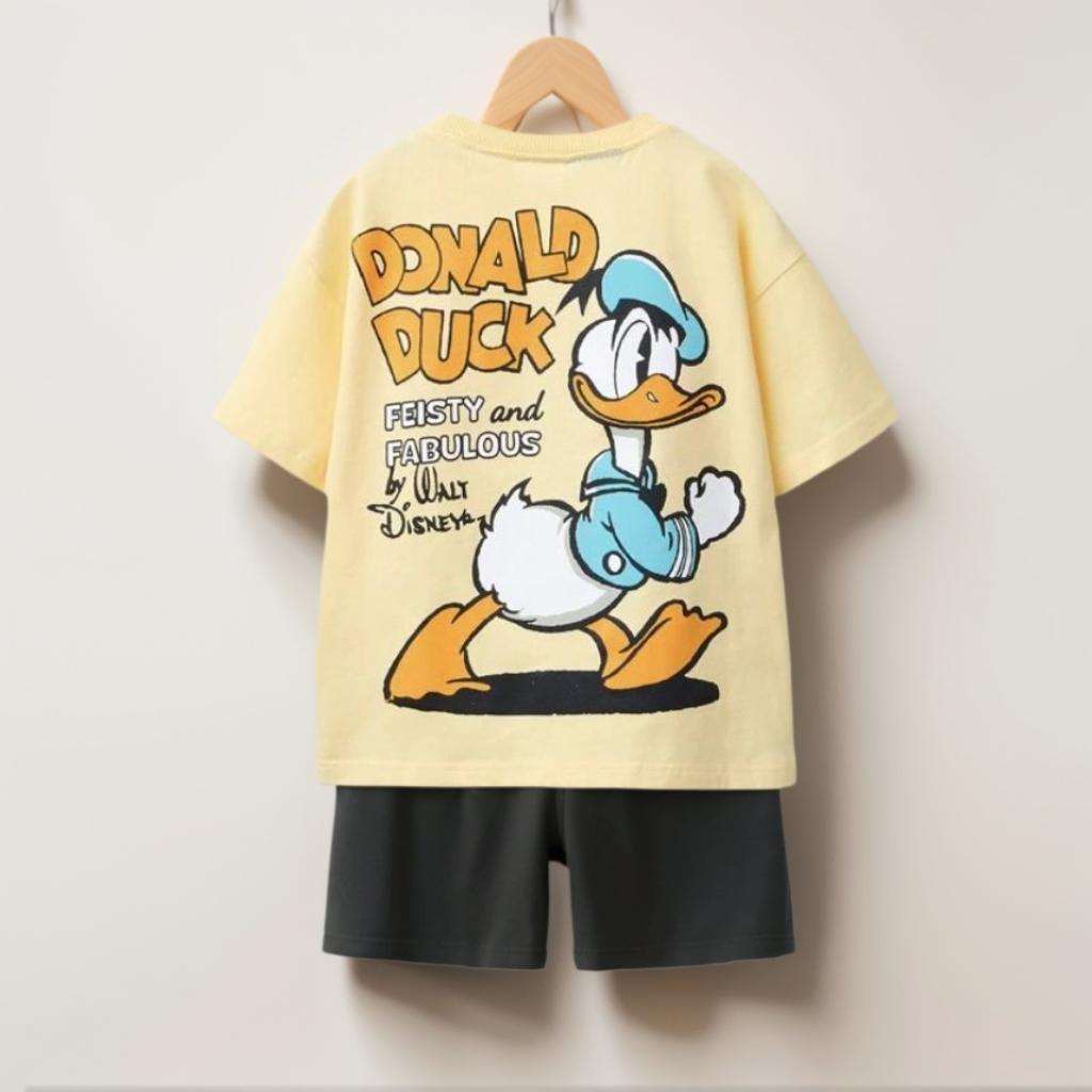 Kids Loose Costume Two Piece Sets Summer New Boys And Girls Sport Clothing Children Casual Colthes Printed Trendy Sets