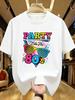Wzm104114creative Letter Printed Plus Size Unisexs Round Neck Summer Casual Short Sleeved Street Fashion Versatile Tshirt