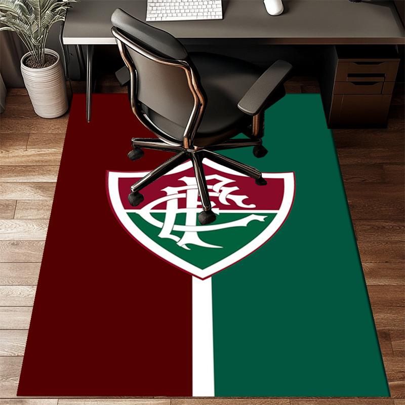 Flumi-nense Football Crest Printed Office Carpet Chair Cushion Entryway Rug, Rugs for Living Room, Bedroom Christmas gifts