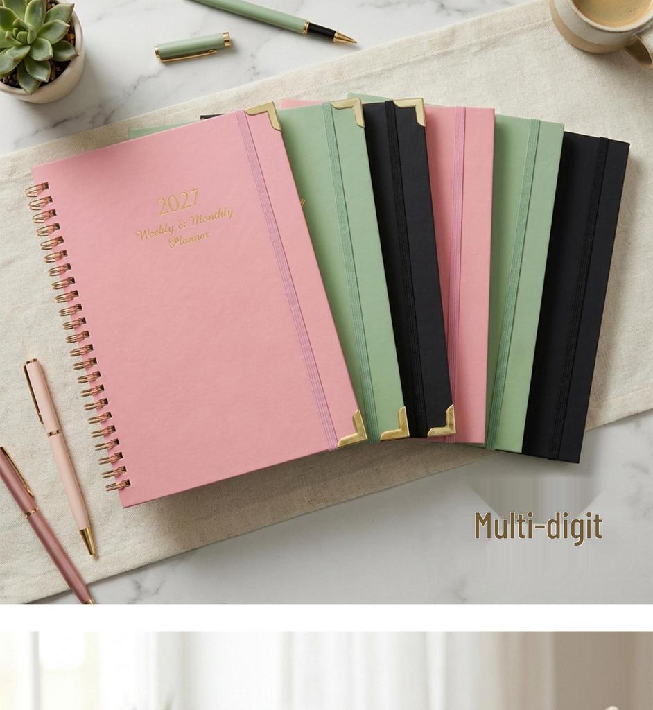 2027 A5 Custom English Spiral Weekly Planner Notebook