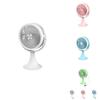 Desktop Illuminated Mini Fan Outdoor Lamp Table Fan Usb Charging Indoor Outdoor Portable Electric Fan White Plug Version)
