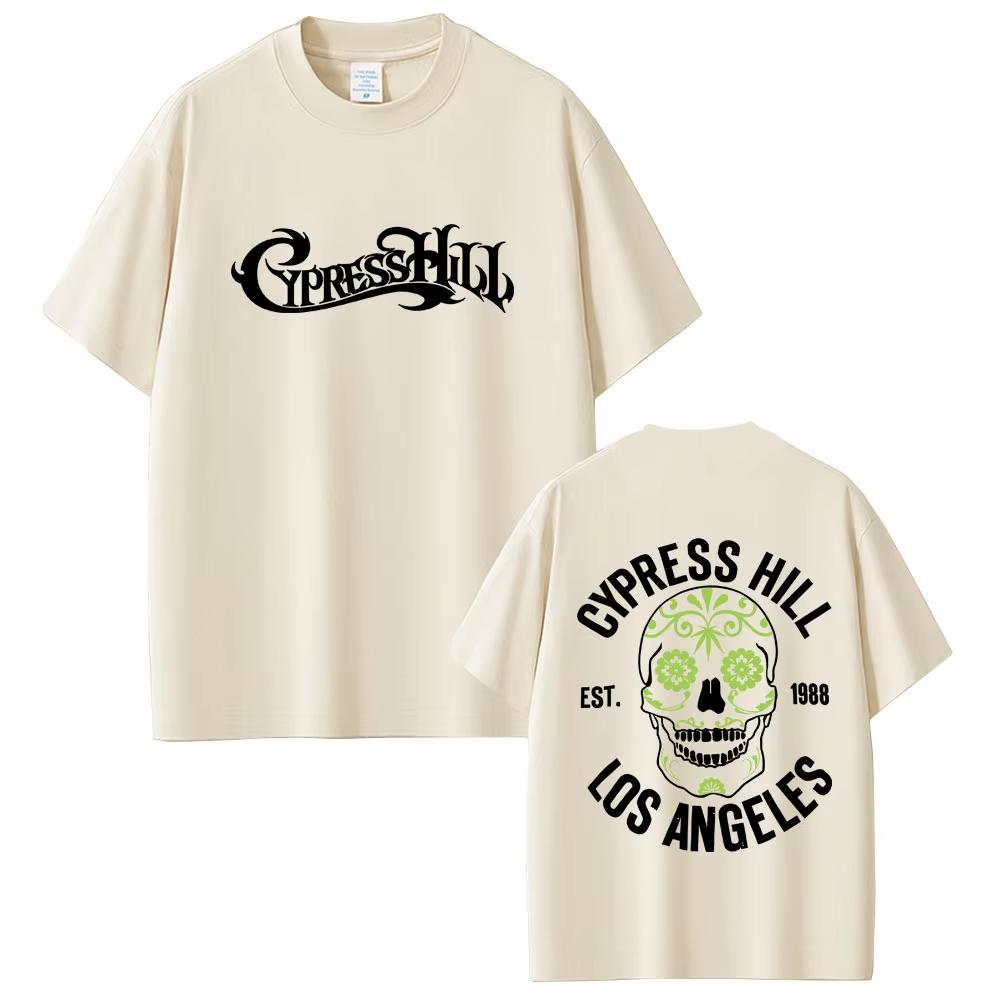 Rapper Cypress Hill T-shirt Skelet Grafisch T-shirts Unisex Dames Hip Hop Mode Streetwear Unisex Casual Katoenen Korte Mouwen Top