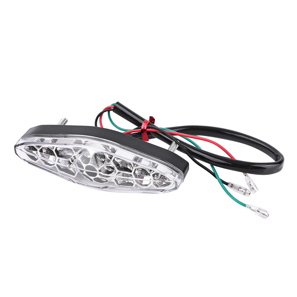 12V 15 LED Motorcycle Brake Stop Running Tail Light ATV Dirt Bike Rear Light Universal
