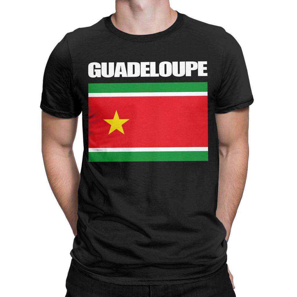 Guadeloupe Flag Gwada Cotton T Shirt For Male Summer Streetwear TShirts O Neck Harajuku Tees Big Size Print Clothes