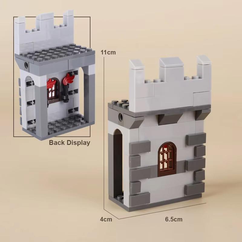 MOC Medieval Scene Building Blocks Military Camp Viking Warrior Soldiers Tent Outpost Pirate Ship Stable Castle Wall Bricks Toy