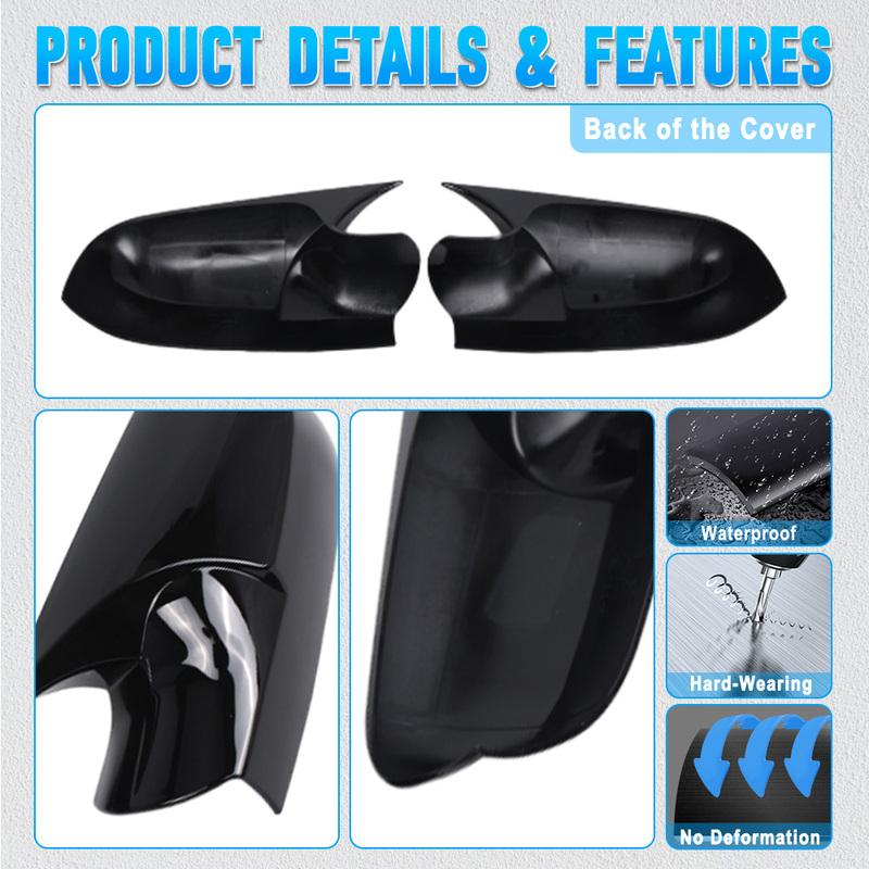Car Exterior Side Rearview Mirror Cover Trim for RENAULT MEGANE II 2002-2008 SCENIC II 2003-2009 8200217947 8200246786