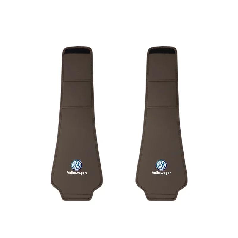 2Pcs Leather Car Seat Headrest Protective Covers Accessories For VW GTI R Line Golf 6 Passat CC Polo Tiguan Arteon Touareg Caddy AS3H