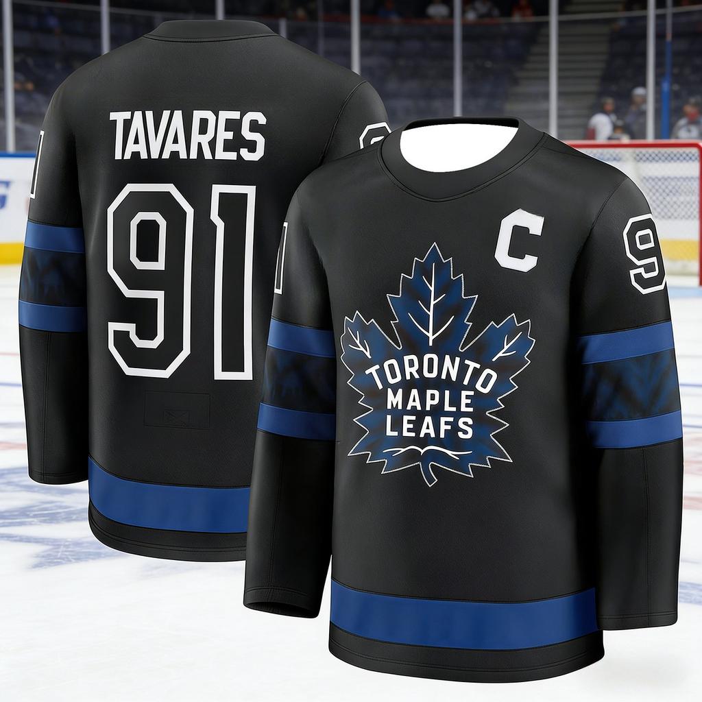 Toronto Ishockey Treningskonkurranse Trøye med 3D-trykk, Pustende, Fukttransporterende Langermet T-skjorte Barn