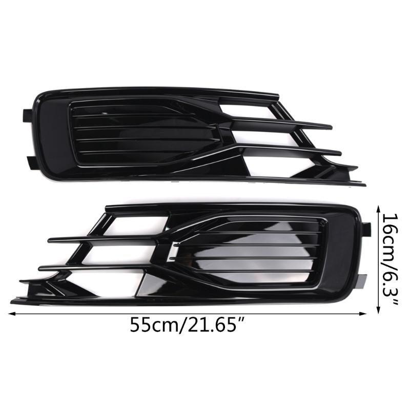 Front Left Driver Side Bumper Fog Light Lamp Hole Cover Grille Molding Trim Replacement Durable for A6C7 2016-2018