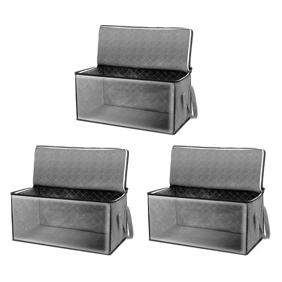 Large Storage Bags Clothes Storage Bins with Lids Foldable Closet Organizers Blanket Storage Containers with Handles for Clothing Comforters Bed