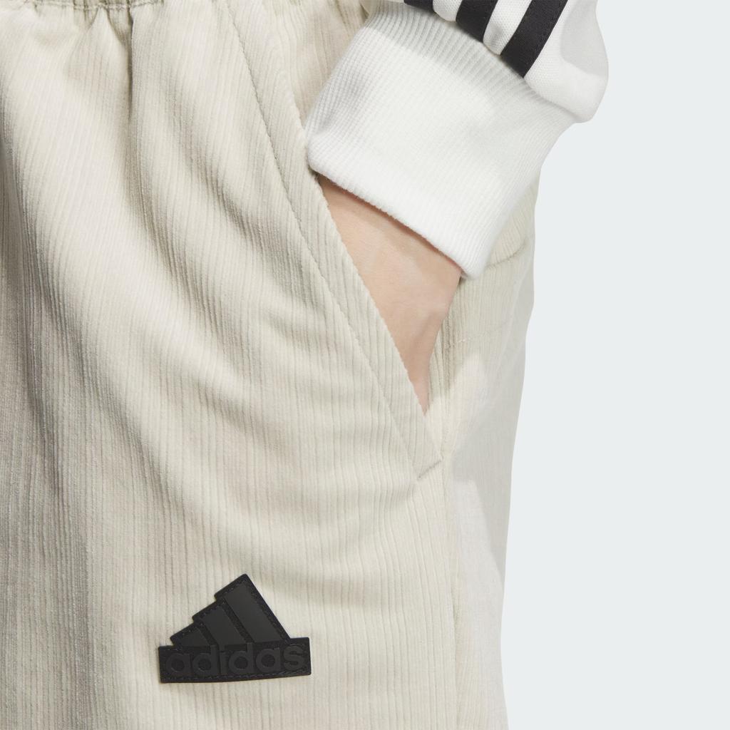 Adidas FW24 Tech Textured Series Logo Pattern Mid-Rise Casual Pants Men Bottoms Sesame Earth-Gray JI8691