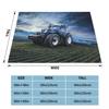 Cool Car Tractor Pattern Blanket Coral Fleece Plush Spring Autumn Portable Soft Throw Blankets for Sofa Couch Bedspreads