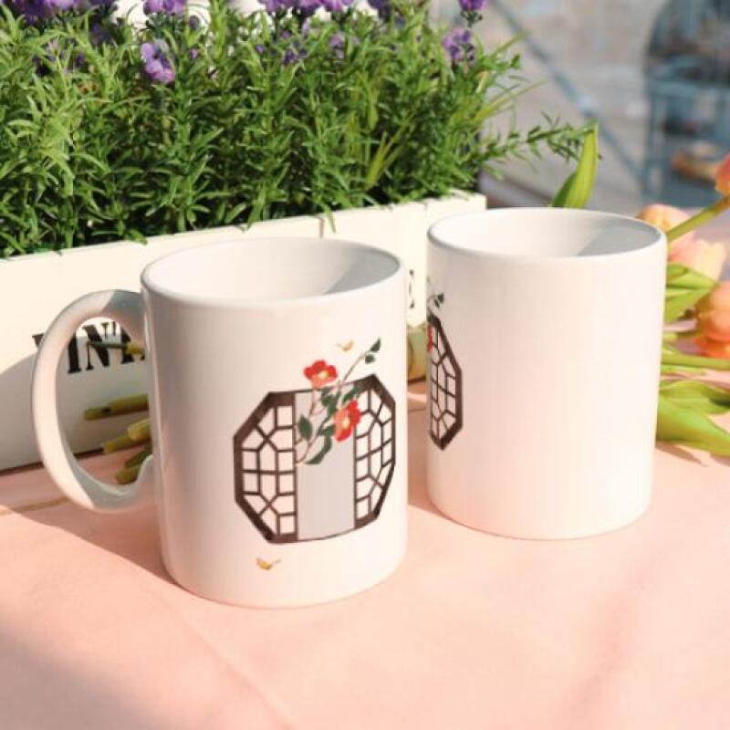 eh169-Design Mug 2p-Flower and Traditional Window