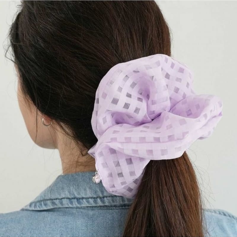 Dana Burton Mesh Lattice Lace Scrunchie