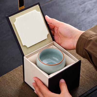 Ice Flower Opening Ge Kiln, Ceramic Ru Kiln Master Cup Can Raise Teacup Ice Crack Pattern Household Teacup Kung Fu