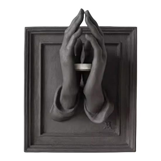 Yousheng Halloween Praying Hands Candle Holder 3D Wall Sconce Art Sculpture Resin Candlestick Home Table Centerpiece Decoration