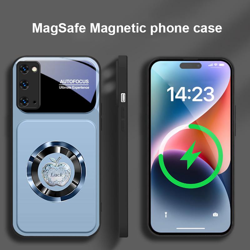 Ultimatives Glücksgefühl Für Magsafe Samsung S25 S25 Edge S25Ultra S8 9 10 20 S21 Pro 22 Plus S23 FE S24 Ultra Glas Handyhülle