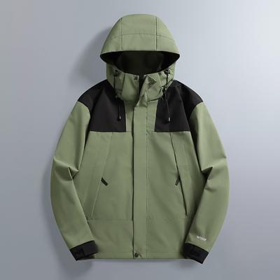 Outdoorjacke Winddicht Wasserdicht Kapuze Outdoor-Sport Freizeit Bergsteigen Anzug Frühling und Herbst Jacke