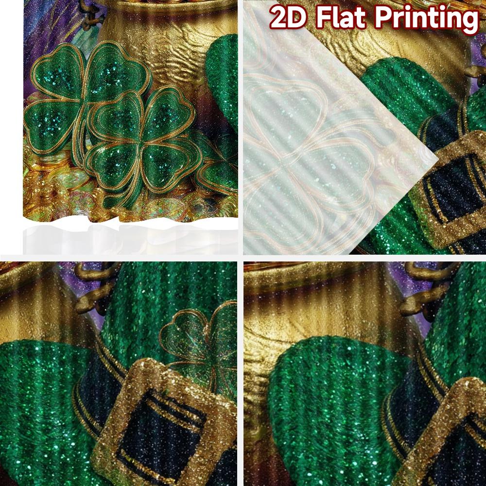 2D Flachdruck 2 Stück Vorhang Party Vorhang St. St. Patrick's Day Schatz Digital Bedruckte Polyester Vorhänge Ganzjahres Party &