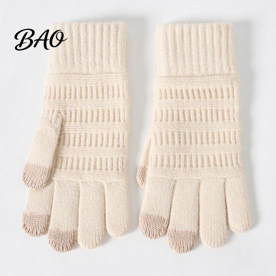 Winter Essentials for Sub Zero Weather Knitted Touchscreen Gloves Men Women, Warm Thermal Gloves, Thickened Comfortable Skin Friendly Mittens