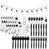 Spot World Cup Black And White Football Birthday Theme Party Decorations Disposable Tableware Paper Plate Set