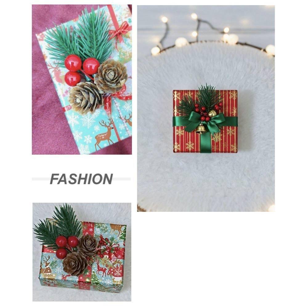 10PCS DIY Christmas Ornament Pine Cone Xmas Gift Box Decor Christmas Pine Cone  Party Supplies
