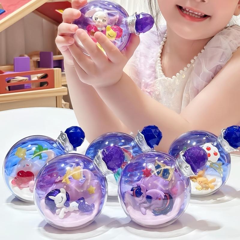 New My Little Pony Capsule Toys Dream Magic Bottle Part Two Twilight Sparkle Fluttershy Rarity Rainbow Dash Blind Box Toys