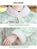 2025 New Floral Chinese Style Thickened Cotton Jacket for Elderly Women - Warm Winter Outerwear with Velvet