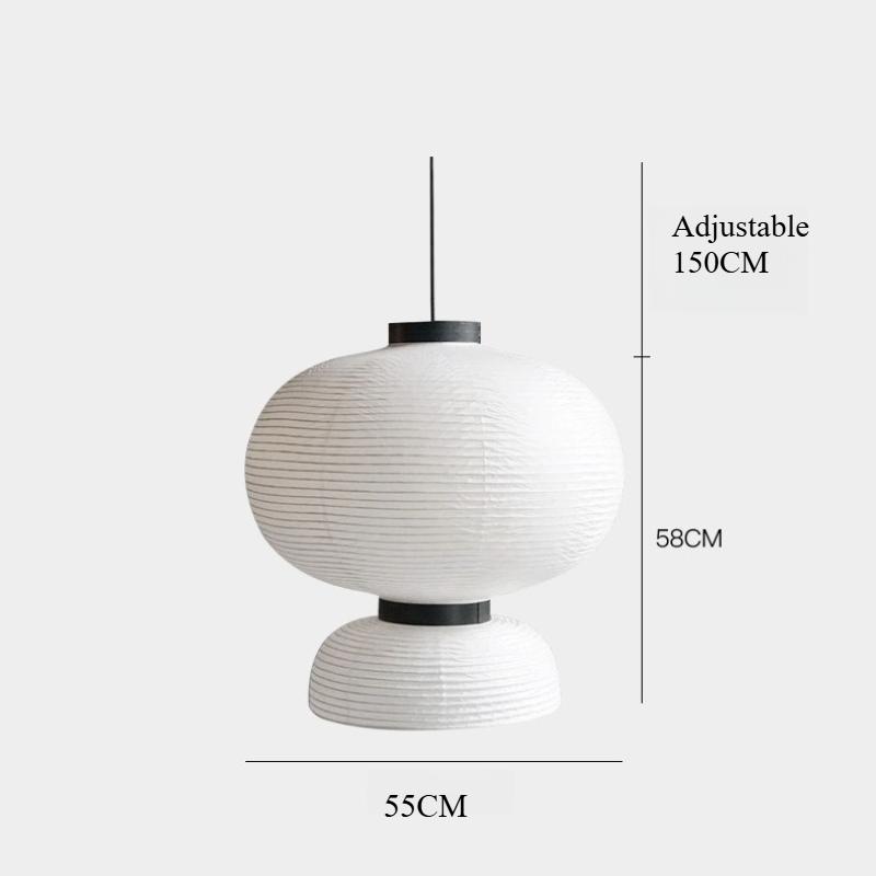 Japanese Simple LED Rice Paper Chandelier Living Room Dining Room Decorative Lamps Lighting Indoor Home