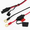 [5 PACK] 2FT Motorcycle Battery Charger Cord, Sae To O Ring Terminal Quick Disconnect Assembly Extension Cable, Sae 2Pin Wire Harness Reverse