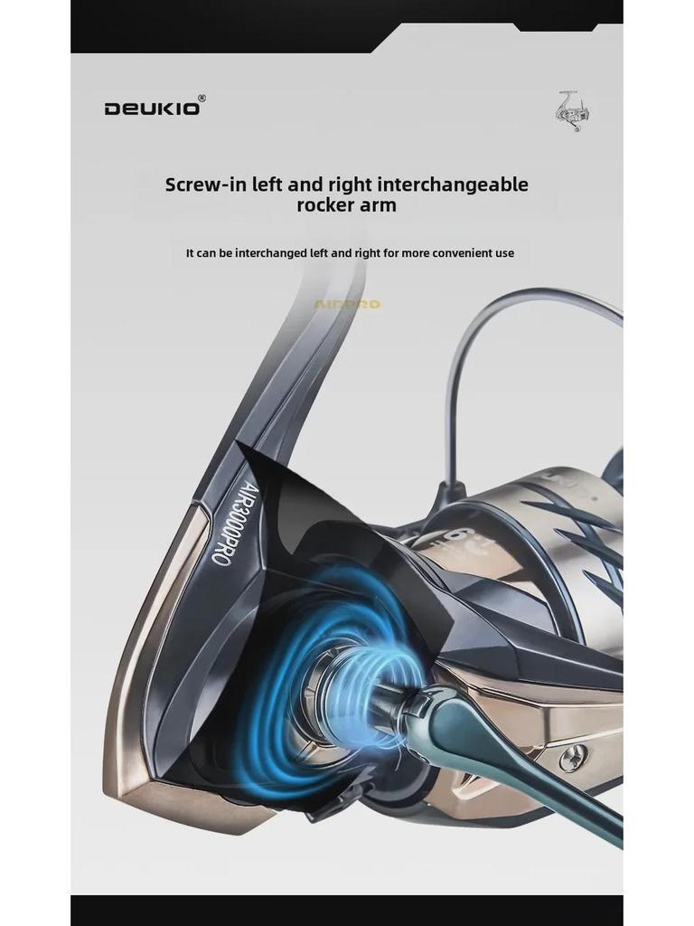 Dequ Ultraleichte Kohlefaser Spaltfreie Hochgeschwindigkeits-Anti-Seewasser-Angelrolle