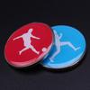 2/5Pcs Referee Side Toss Coin Double Face Sports Football Pattern Soccer Flip Coin Souvenirs Soccer Referee Coin Portable