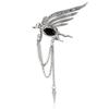 New Arrival Luxury Metal Phoenix Brooch Rhinestones Wing Design Tassel Lapel Pin Badge High-end Fashion Jewelry Gift for Women