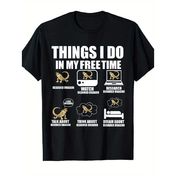 Funny Bearded Dragon Lizard Bearded Dragon T-Shirt S чёрный