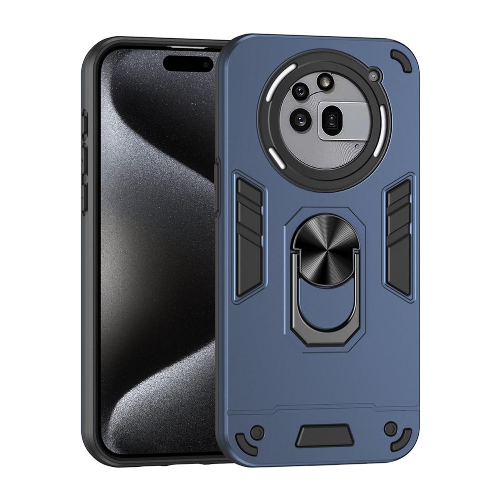 KEYSION Stoßfestes Panzergehäuse für Nothing Phone 3A Pro, weiches Silikon + PC-Ringständer, Telefonrückseite für Nothing Phone 3A Pro
