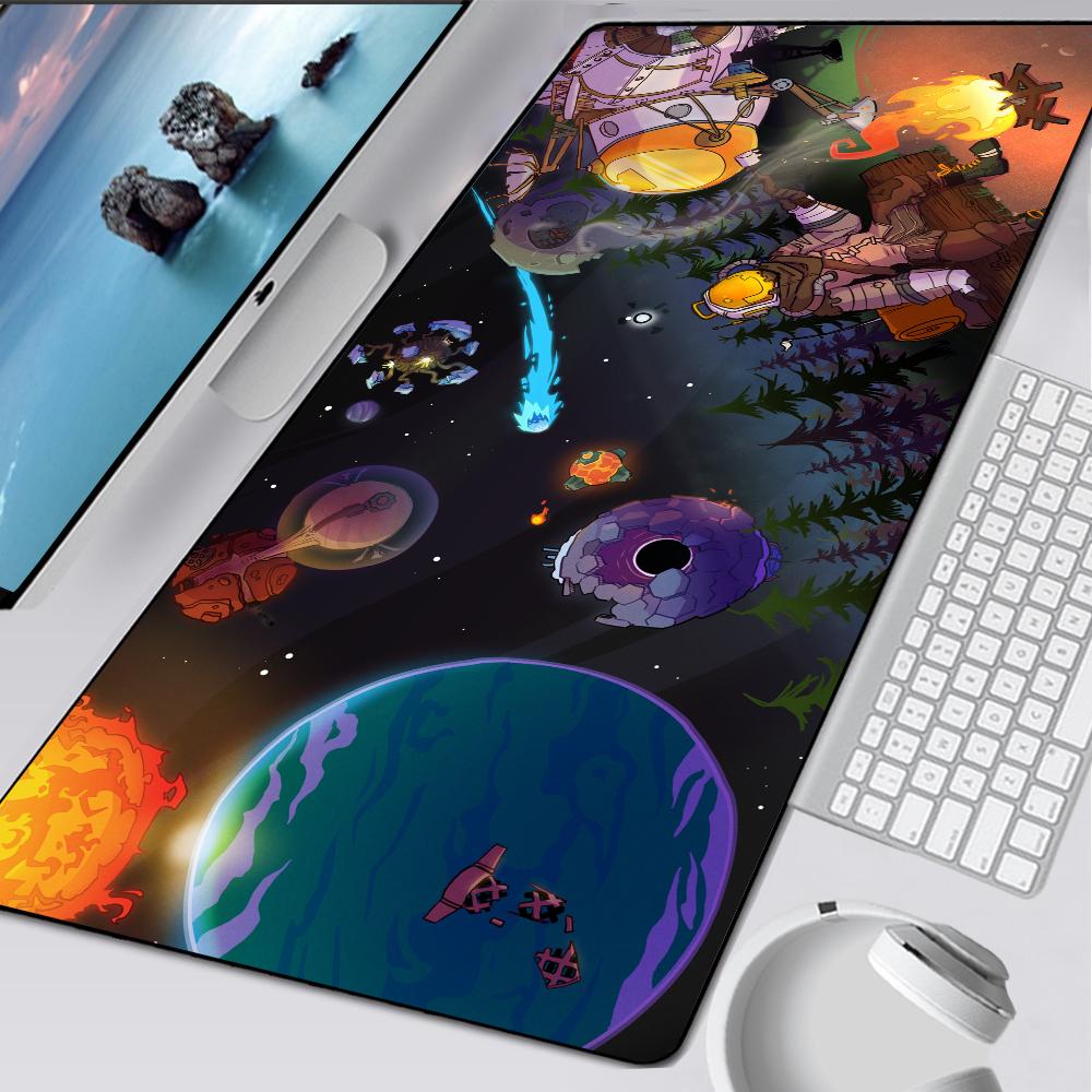 Outer Wilds Large Gaming Mouse Pad Computer Mousepad Pc Gamer Mouse Mat Laptop Mausepad Xxl Mouse Carpet Keyboard Mat Desk Pad