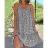 Moda feminina vestido estilingue verão casual sem mangas oversized floral impressão festa vestidos soltos feminino