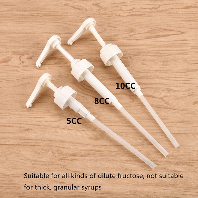 Pump Coffee Milk Tea Dispenser Syrup Pump White Liquid Dispenser For Syrup 10CC Juice Bottle Dispenser Pump