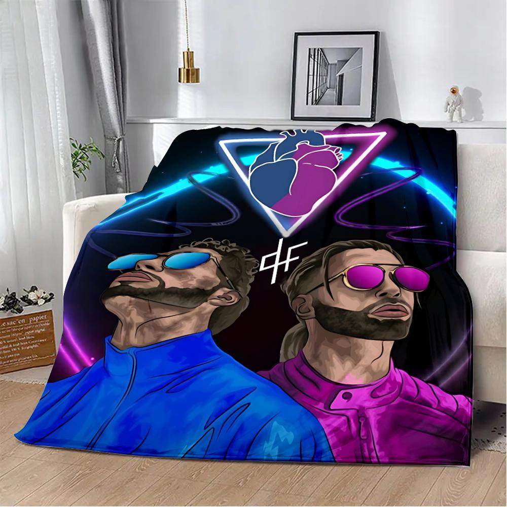 Printed Blanket Picnic Blankets Rapper PNL QLF Singer Warm Blanket Soft and Comfortable Blanket Home Travel Birthday Gift